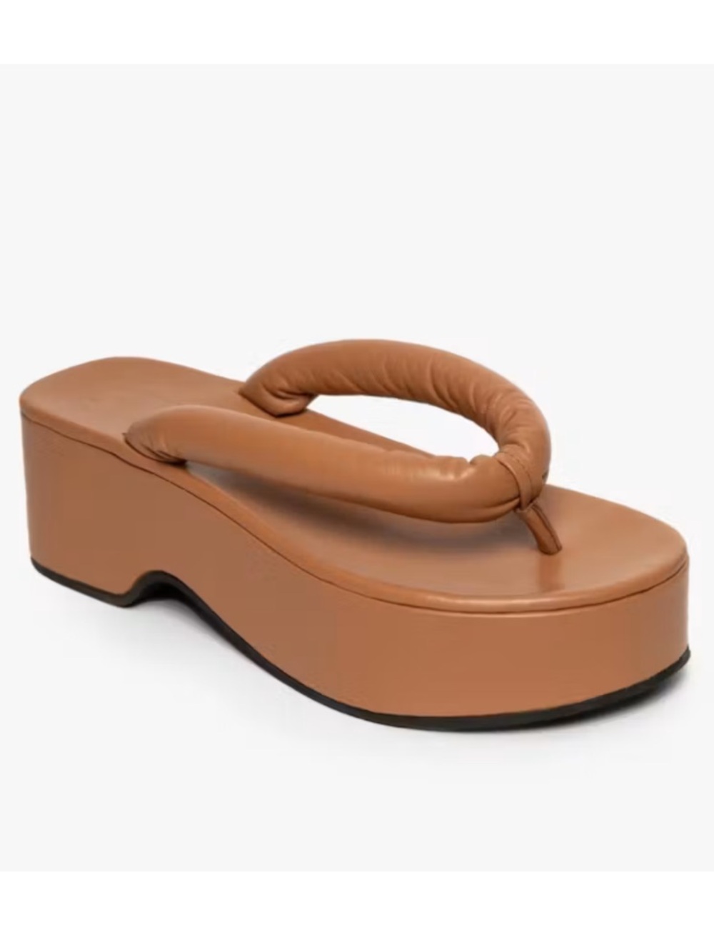 STAUD Rio Platform Sandals in Tawny Size 39